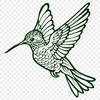 Artistic Hummingbird In DXF Format