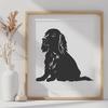 Sitting Cocker Spaniel DXF - Drawing For Commercial Use