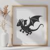 Dragon Printable Image In SVG, PNG, PDF And DXF Formats