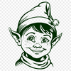 Stunning Christmas Elf - Glowforge SVG