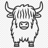 Artistic Cow Vector Image In DXF For Free Download