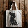 Artistic Sitting Dachshund - DXF