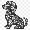 Creative Dog Vector Drawing - Free SVG