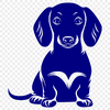 Unique Sitting Dachshund In SVG - Commercial Use