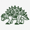 Artistic Ankylosaurus SVG, PNG, PDF And DXF Files