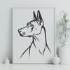 Stunning Doberman Pinscher PNG - For Glowforge Project