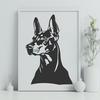 Artistic Doberman Pinscher - Cricut DXF