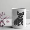 Artistic Sitting French Bulldog SVG