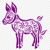 Ornate Standing Donkey DXF