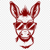 Donkey Wearing Sunglasses