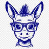 Cute Donkey In SVG - For Free Download, Commercial Use