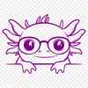 Unique Peeking Axolotl In DXF - Commercial Use