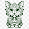 Ornate Cat Template