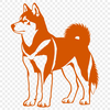 Creative Standing Husky - PNG Digital File