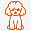 Beautiful Sitting Poodle Printable Artwork