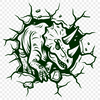 Artistic Dinosaur Digital Drawing In SVG For Free Download