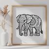 Ornate Elephant In SVG For Free Download