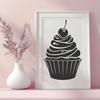 Artistic Cupcake SVG