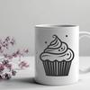 Artistic Cupcake Vector Art - Free SVG Download