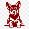 Free Unique German Shepherd Template SVG - Commercial Use