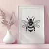 Beautiful Bee Drawing In PDF For Free Download