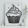 Artistic Cupcake Vector Art - Free SVG Download