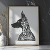 Ornate Doberman Pinscher - For Cricut Project