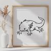 Axolotl Vector Illustration In SVG, PNG, PDF And DXF Formats