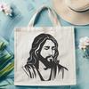 Beautiful Jesus In SVG & DXF