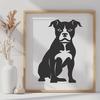 Sitting Pitbull Vector Image