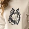 Stunning Shetland Sheepdog - Laser Cutter PNG