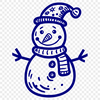 Unique Snowman In SVG Free Commercial Use Download