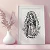 Stunning Virgin Mary In DXF - For Free Download, Commercial Use