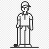 Artistic Golfer - Laser Engraver PNG Free Download