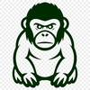 Stunning Gorilla Vector Illustration - Free SVG Download