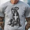 Stunning Sitting Great Dane Vector Drawing