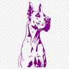 Beautiful Large Dog Silhouette in High-Quality SVG Format A large breed dog, specifically a Great Dane, represented in vector format.