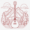 Artistic Music - Decal In DXF Format