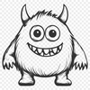 Cute Monster In SVG Free Commercial Use Download