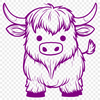 Standing Highland Cow Vector Image - SVG Free Download