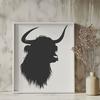 Highland Cow In DXF For Download, Free Commercial Use