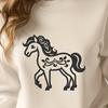 Free SVG Design of a Whole Body Horse A full-body illustration of a horse in simple vector form.