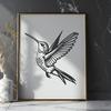 Free Artistic Hummingbird - Free PDF Download, Commercial Use