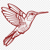 Free Unique Hummingbird Vector Art DXF - Commercial Use