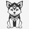 Ornate Husky Stencil