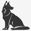 Dog Vector Art In DXF File Format For Free Download