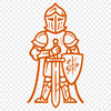 Free Unique Knight Artwork DXF - Commercial Use