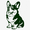 Corgi Vector Drawing In SVG, PNG, PDF And DXF Formats