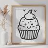 Beautiful Cupcake In SVG & DXF