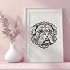 Ornate Bulldog In SVG & PNG